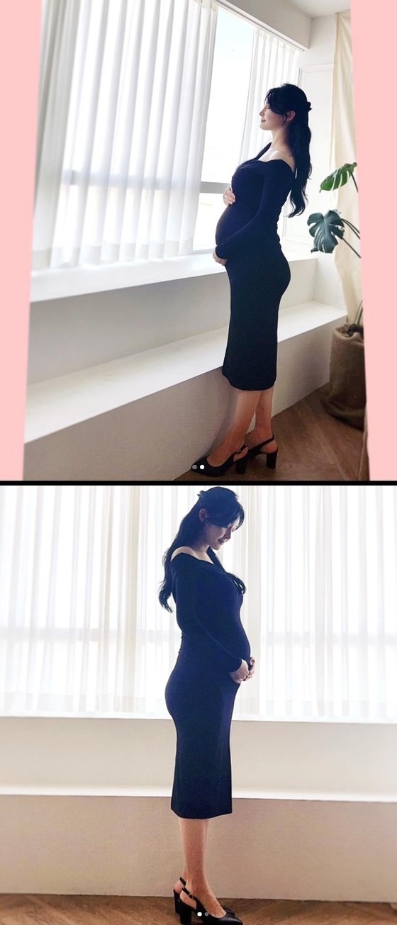 한아름 임신 근황, 만삭사진 올리며