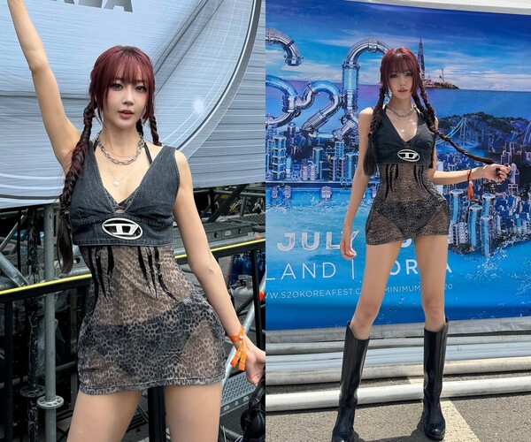 달수빈, 탄탄한 몸매와 과감한 시스루 드레스로 섹시 매력 발산