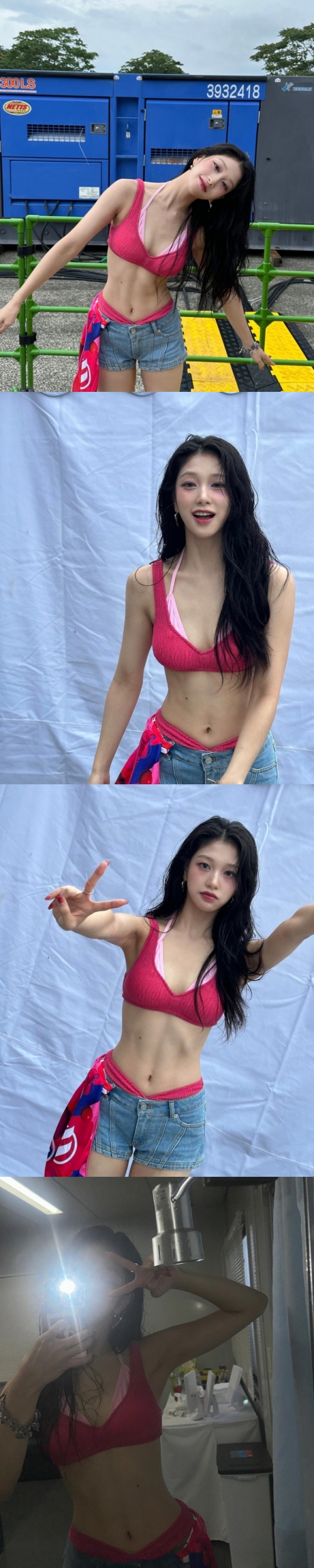 프로미스나인 이서연, 워터밤 무대 핑크 비키니로 환상적인 몸매 자랑