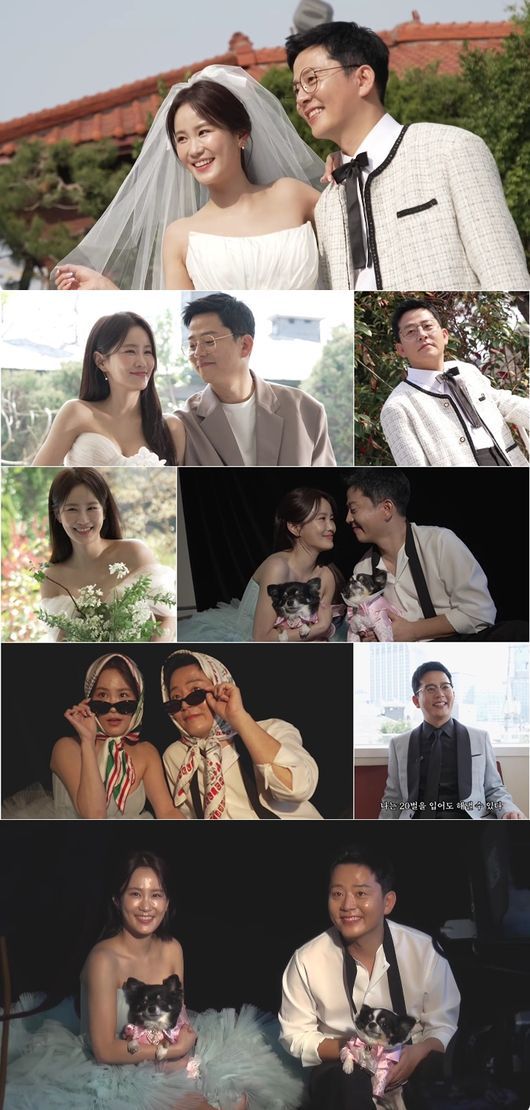 '7월 결혼' 김준호♥김지민, 웨딩 촬영 현장 공개…꿀 떨어지는 예비부부