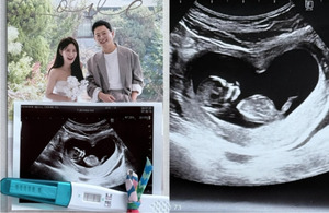 김준호·김지민 부부, 결혼 1년 만에 임신 "셋이 된 우리"